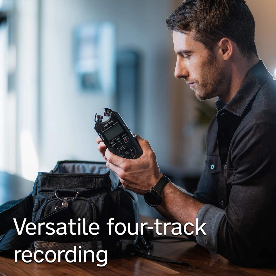 Tascam DR-40X Four-Track Digital Audio Recorder and USB Audio Interface, Black - Image 4 of 4