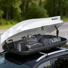 14 ft Heavy Duty ABS Vehicle Roof Top Storage Box Cargo Luggage Carrier 2 Locks