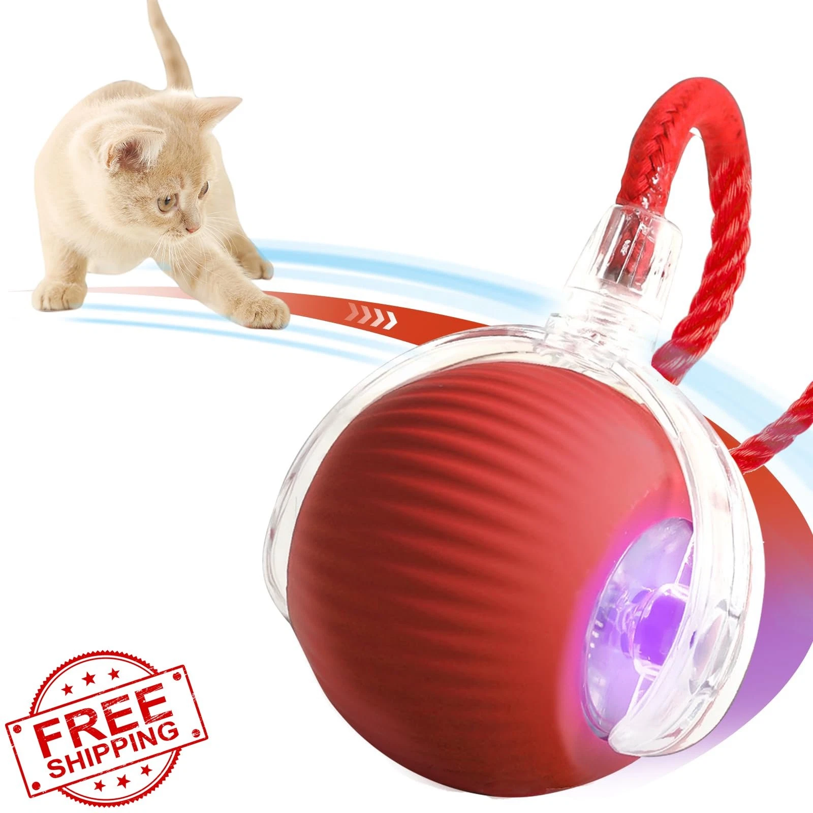 NONENDU Cat Toy Red Rechargeable
