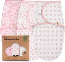 Sweety Fox 3-Pack Organic Baby Swaddle Sleep Sacks, Newborn/0-3 Mo, Dragonfly