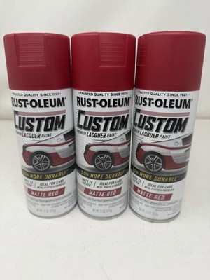 Rust-Oleum Premium Custom Lacquer Paint 11 Oz. Matte Red 311484 (pack of 3 )