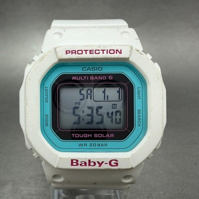 Casio baby-G BGD-5000 Watch Women 40mm Digital White Alarm Chrono Solar Works