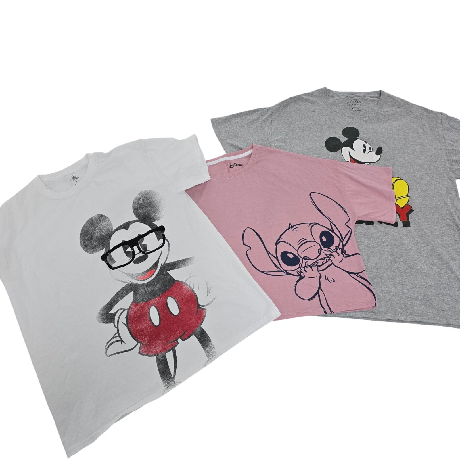 Disney Mickey Mouse Stitch T Shirt Lot Large Graphic Tees Vintage Style-image