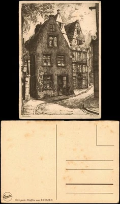Bremen Alt Bremen Schumacher Künstlerkarte (Eduscho Werbung) 1950 - Bild 1 von 3