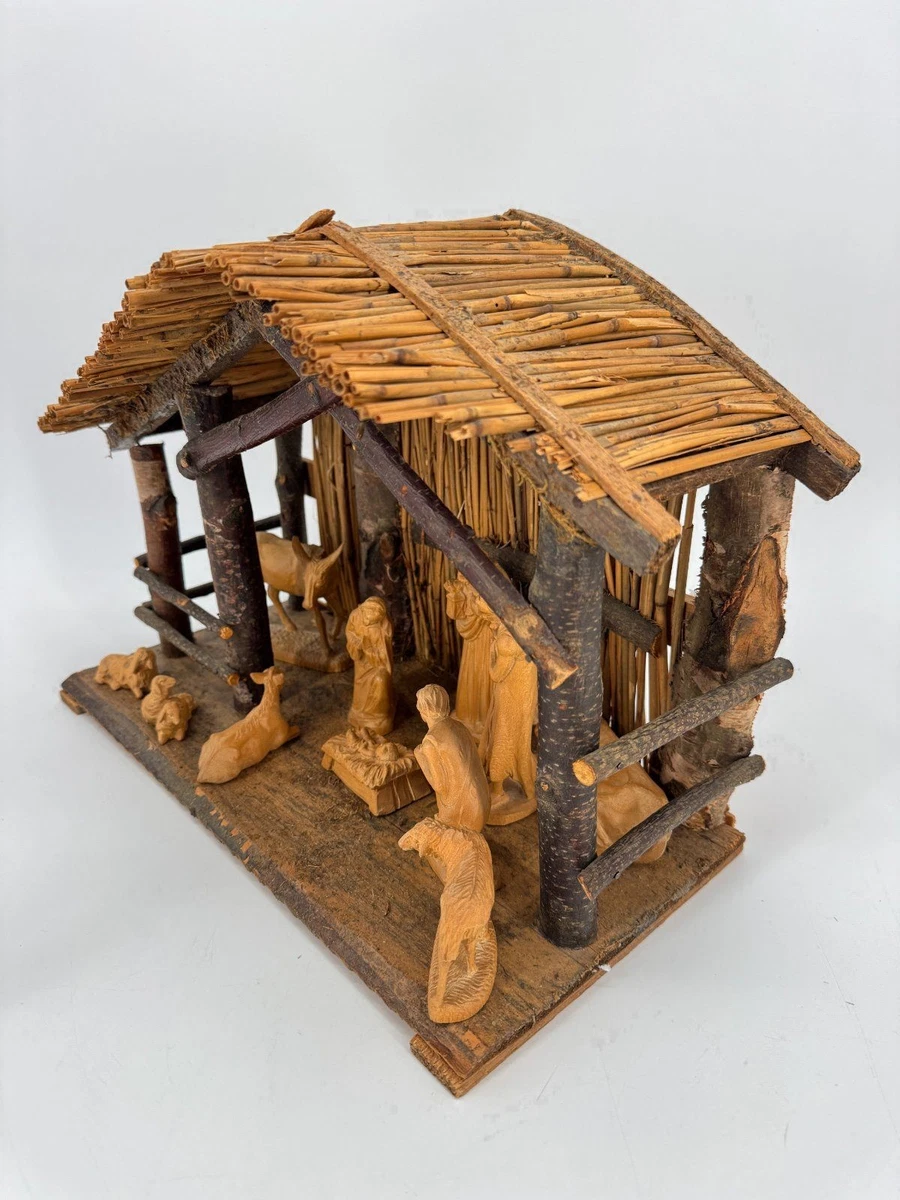 Unbekannt Riffelmacher 78462 Set 11 Statuine Per Presepe In Legno, 8-11 Cm, Multicolore, Con Re Magi, Sacra Famiglia E Animali - 4