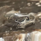 Vintage Sterling Silver Leaping Dolphins Band Ring Size 8.75