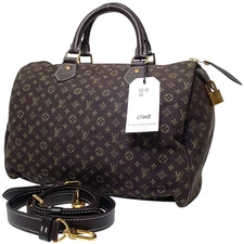Authentic Louis Vuitton Speedy 30 Mini Lin + Strap M95224 Without Two Keys LF268