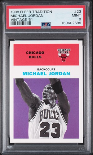 1998 FLEER TRADITION VINTAGE '61 #23 MICHAEL JORDAN PSA 9