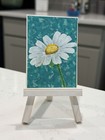 Original ACEO Acrylic Nature Daisy Flower Study #1, 2.5” x 3.5” by Sykes — photo 3