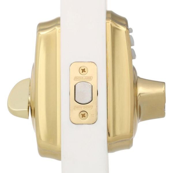 Schlage BE365 CAM 505 Camelot Keypad Deadbolt Bright Brass 52490₽