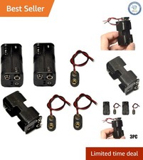 4-Slot AA Battery Holder Set with 9V I Type Connectors - Ideal for Everyday Use