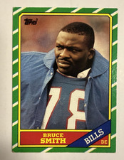 Topps 1986 Bruce Smith #389 Rookie Base Set Buffalo Bills NFL Football Card. rookie card picture