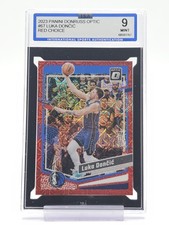 LUKA DONCIC 2023-24 DONRUSS OPTIC RED CHOICE /88 #67 MAVERICKS ISA 9 Q4588