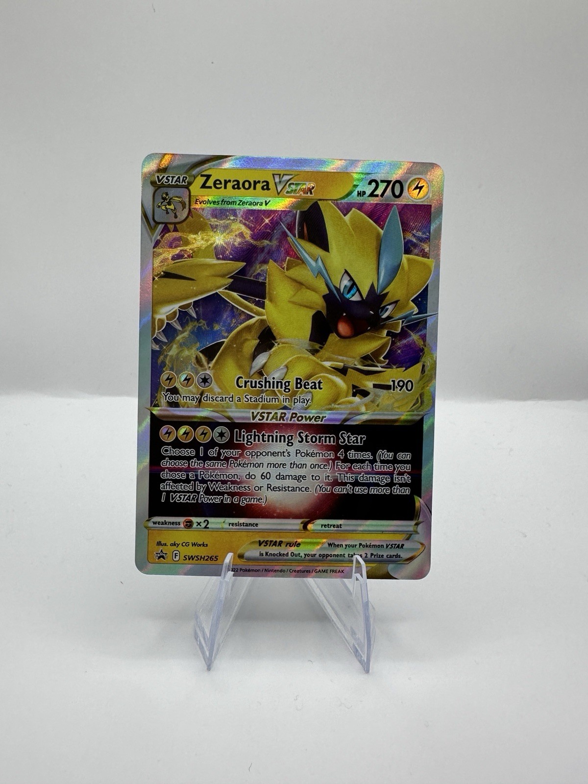 Pokémon TCG Zeraora VSTAR SWSH265 Promo Holo Sword & Shield Vstar 270 HP