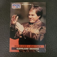 Pro Set 1991 Bill Belichick Head Coach Cleveland Browns Football Card #126
