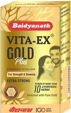 Baidyanath Vita ex Gold Plus -Pack of 20 Capsules | Made with Pure Himalayan...