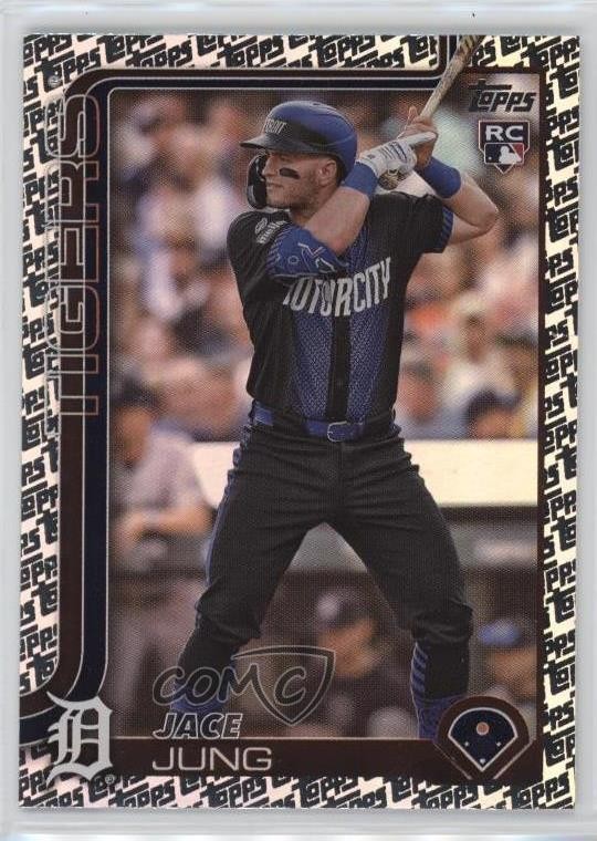 2025 Topps Series 1 Topps Foil Pattern Jace Jung #80 05ja