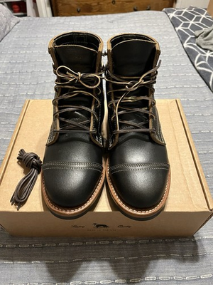 #ad Truman Boots Black Waxed Flesh Size 8EE. Excellent Used Condition. $300.00