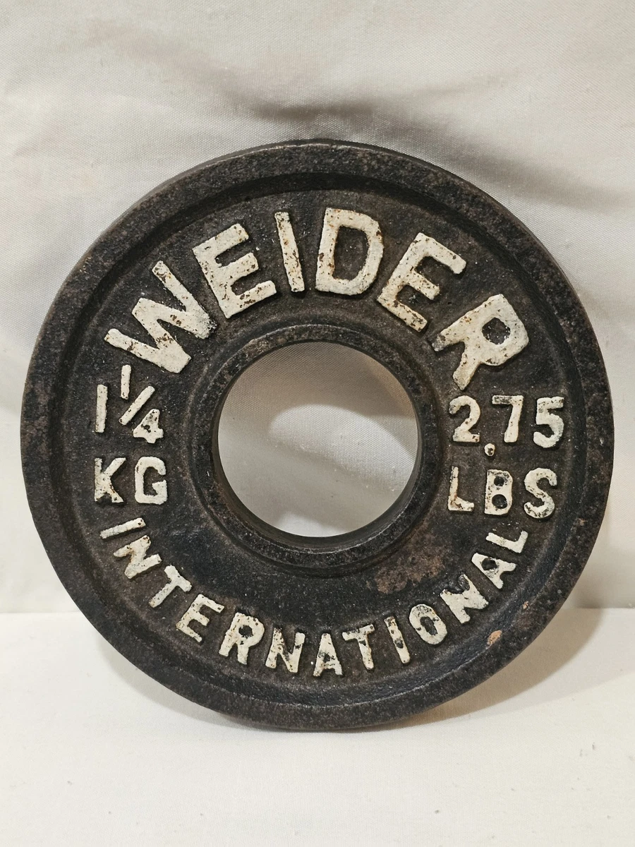 Weider International PAIR of 15kg 33lb Olympic plates Weight vtg 66lbs total