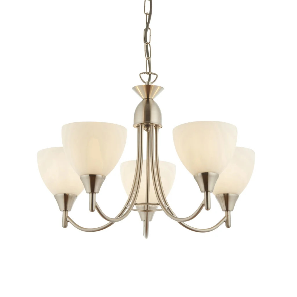 Ceiling Light Silver Alton 5 Satin Chrome Endon 1805-5SC