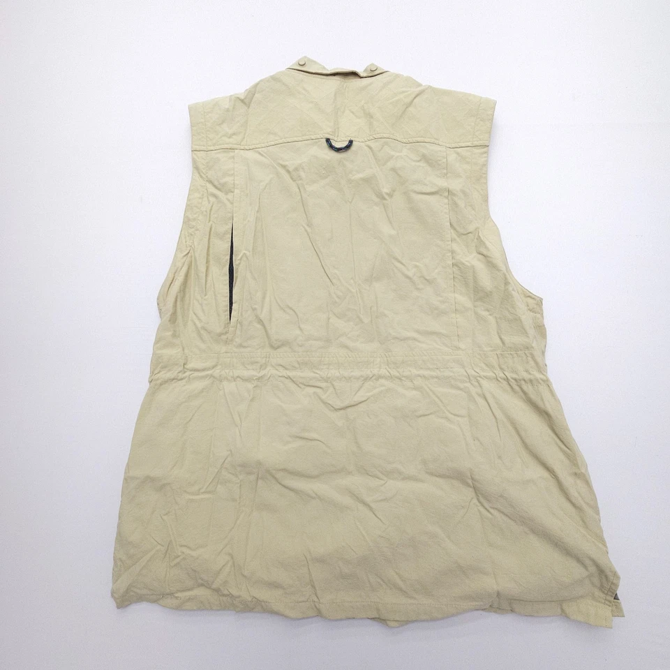 ExOfficio Fishing Vest Mens Large Tan Cargo Safari Full Zip Hiking Lined Vented - Image 2 of 4