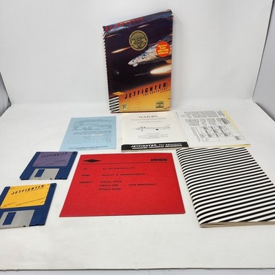 Jet Fighter The Adventure 3.5'' Floppy Disk Rare Review Copy NFR Big Box Game