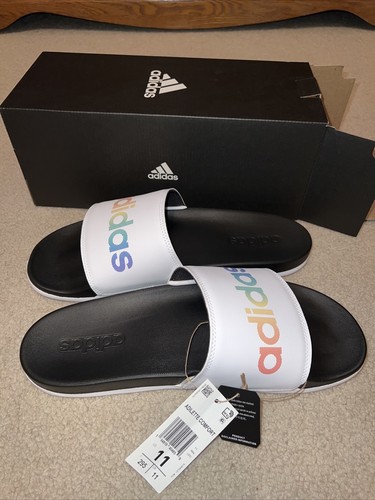 Adidas Adilette Comfort White Rainbow 