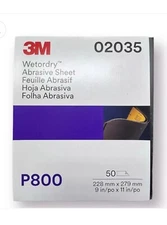 3M 02035 2035 Wetordry Abrasive Sandpaper Sheet 800 Grit (50 Count) 💥GENUINE💥