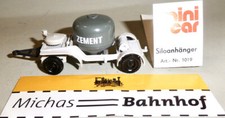 Mini Car 1019 Siloanhänger Zement zweiachsig grau DDR OVP H0 1/87 HN1å