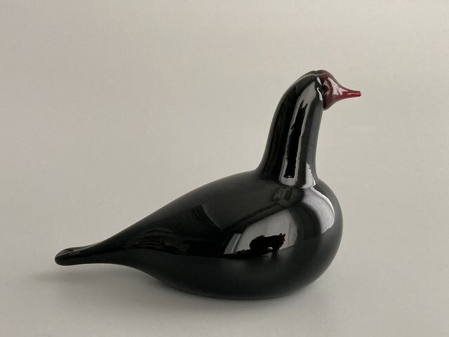 工芸品 OIVA TOIKKA Bird Nokikana / Bald coot Oiva Toikka BALD COOT Bird Glass Design Birds of Passage
