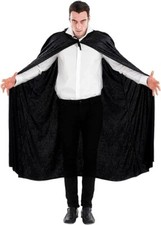 Langes Dracula Vampir Umhang Damen Herren Unisex Halloween Fasching Kostüm Cape