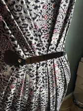 Mela London Grey Bodycon Dress with Belt, Size 8, Knee Length, Pockets party