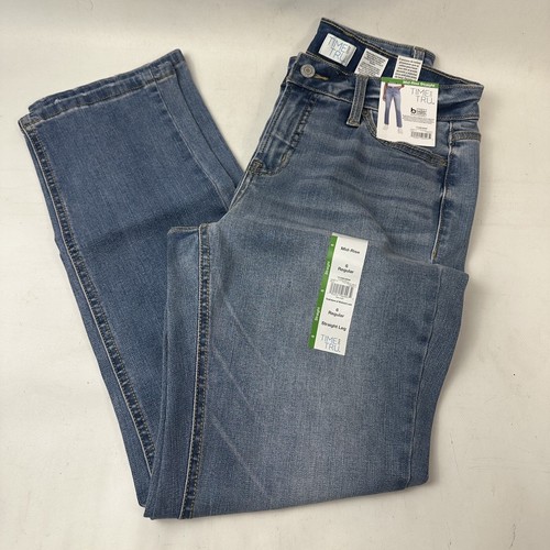 Pantalones de mezclilla rectos Time And Tru para mujer 6 regulares tiro medio nuevos con etiquetas - Imagen 2 de 8