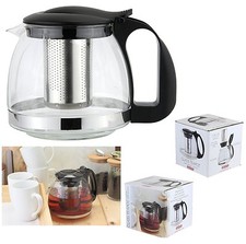 GLASS TEAPOT WITH INFUSION INFUSER LEAF HERB GREEN TEA POT COFFEE MAKING 