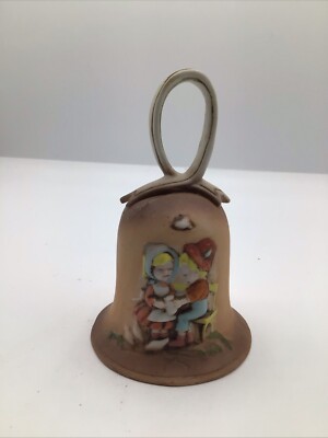 Bisque Porcelain CMA Inc 1981 Bell Boy And Girl Clapper