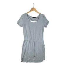 White House Black Market Heather Gray Tie-Waist Knit Sneaker Dress Size Medium