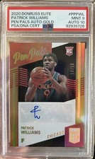 2020 Elite Patrick Williams Rookie Pen Pals GOLD Auto /10 Pop 1 PSA 9/10 💎🔥