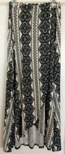 SADIE & SAGE faux wrap front long skirt Made in USA Size L EUC