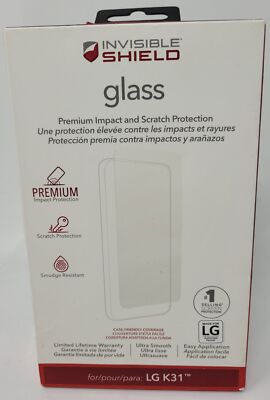 Zagg Screen Protector for LG K31, Glass Premium Screen Cover