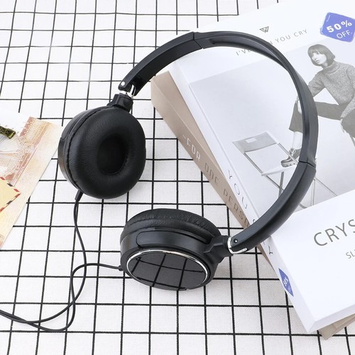 Universal 3,5 mm Kabelgebunden Stereo Headset Faltbar Gaming & Musik Noise Cancelling - Bild 8 von 9
