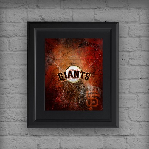 San Francisco Giants 12x18inch Poster San Francisco Baseball Free Shipping Us - Picture 5 of 5
