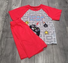 Boys Up-Late 2-Piece Pajama Set T-shirt/Shorts Size 8 I Can Play All Day Red 
