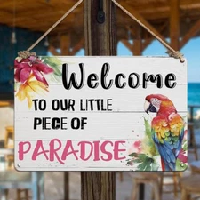 ART Patio Decor Pool Decorations Outdoor Tiki Bar Signs - Welcome To Our Li