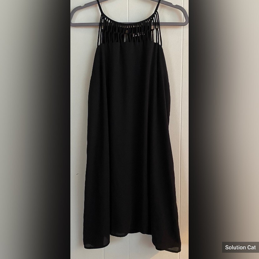 Maurices Dress Women’s Medium Black Sleeveless Spaghetti Straps Whimsigoth