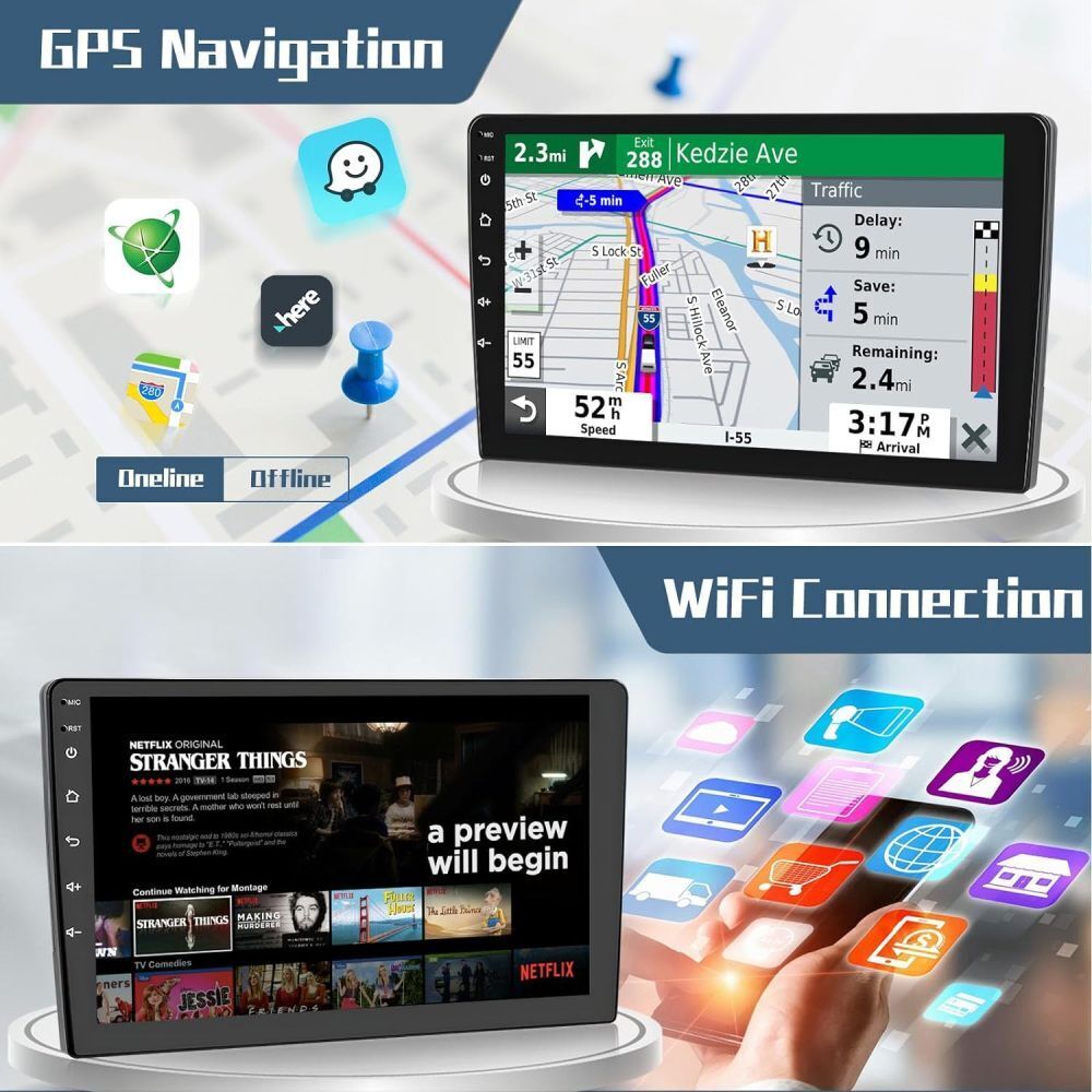 CarPlay 264GB Android Autoradio Für Mitsubishi Outlander 2 GPS Navi RDS FM WIFI