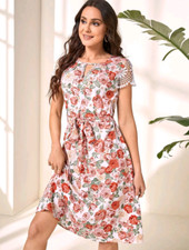 Dress Summer Short Sleeved Casual Beach Women's A-line Long Dresses