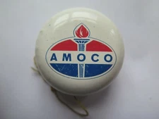 AMOCO TIN YO-YO EXCELLENT CONDITION c1970 PETROL OIL RARE & WORKING WELL
