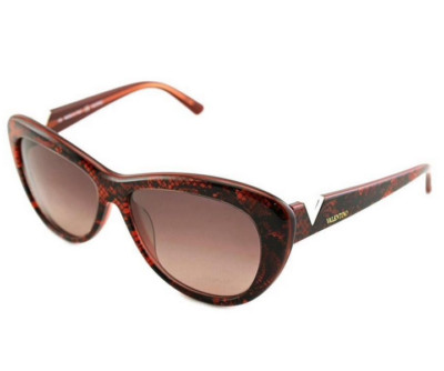 Valentino V628S Cateye Sunglasses Red Peal NWT $350