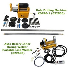 110V Line Hole Drilling Boring Machine XDT40-1+Auto Rotary Inner Boring Welder