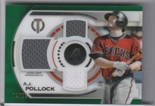 2019 TOPPS TRIBUTE #TTR-AP A.J. POLLOCK JERSEY DIAMONDBACKS JERSEY 14/99 9209